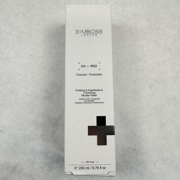 Symbiosis London CH + PDO Charcoal Propanediol Micellar Water 200ml 6.76 fl oz - Picture 1 of 8